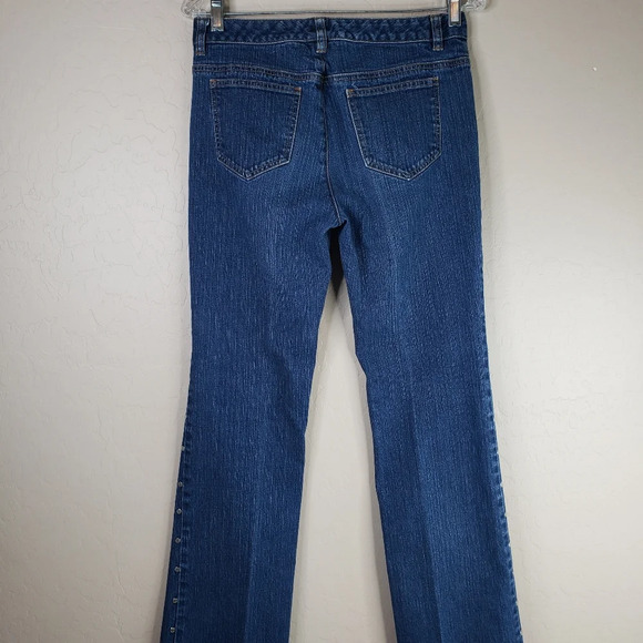 Michael Kors Womens Med Wash Side Studded Blue Denim Jeans Sz 4 - Picture 7 of 10